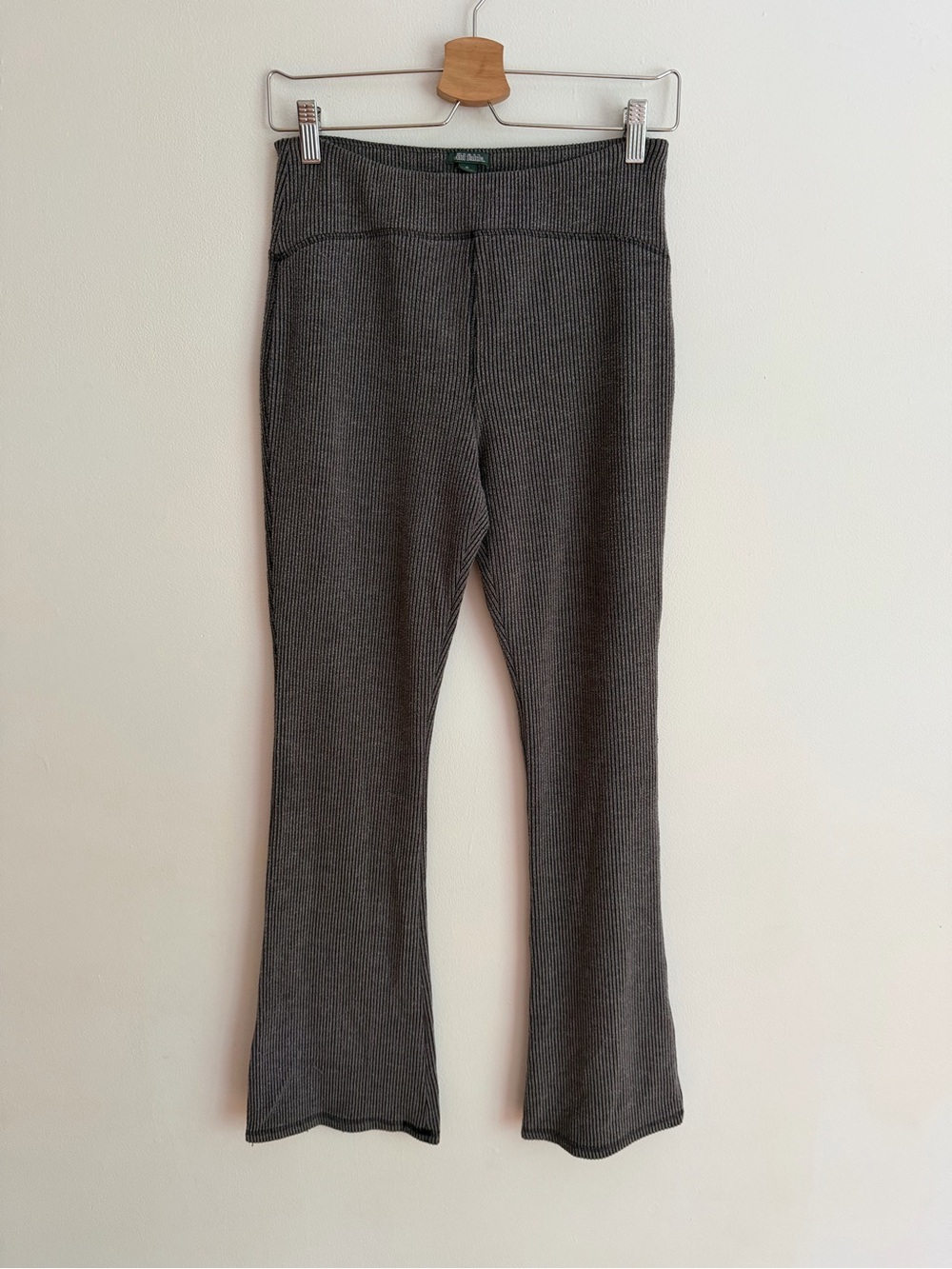 Wild Fable Ribbed Knit High Rise Flare Leggings Charcoal Heather Grey Medium M